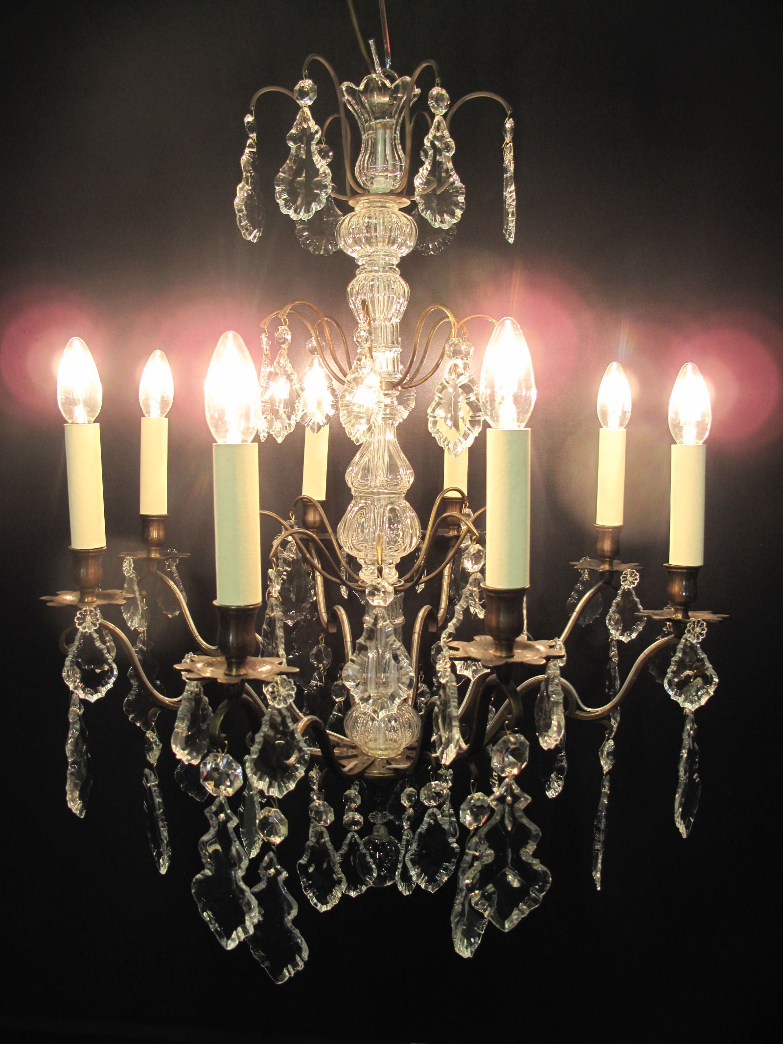chandelier lit up