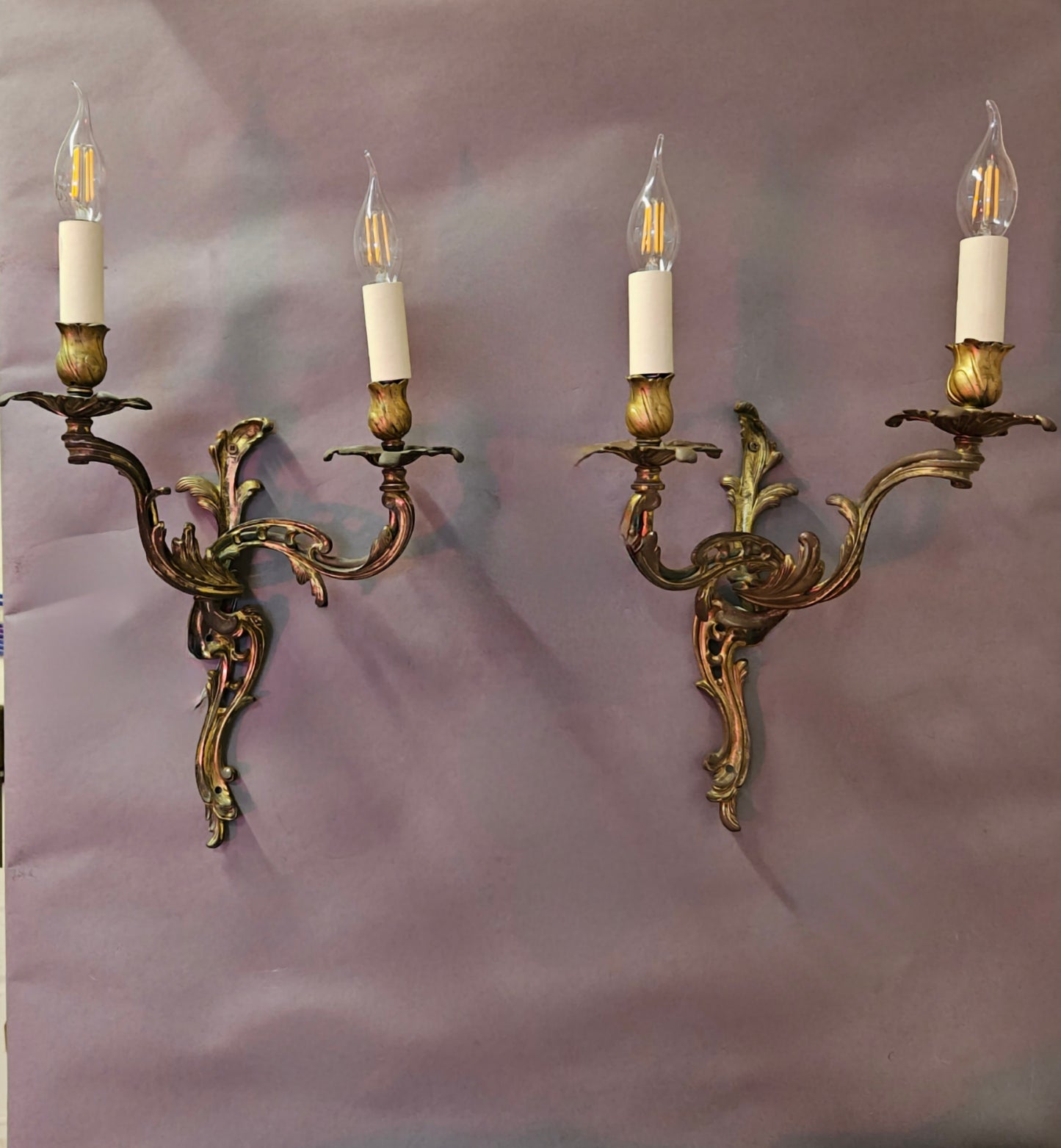 Pair Of 2-Arm Rococo Wall Lights