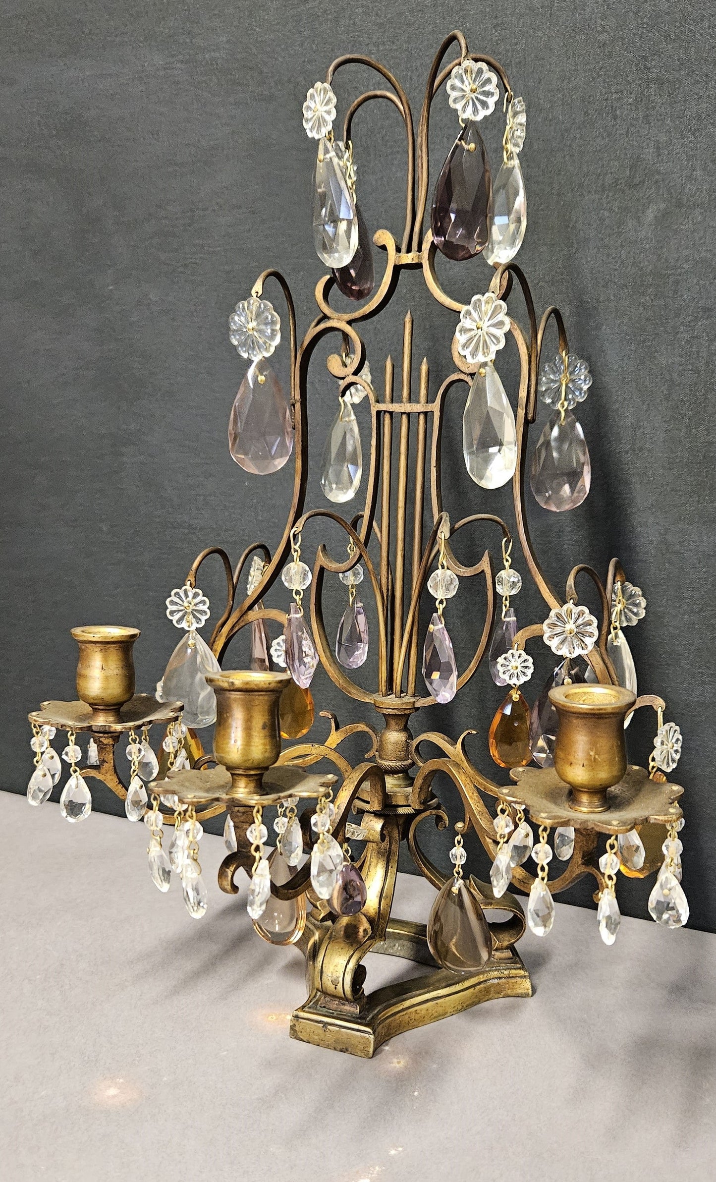 Pair Of 3-Arm French Candelabra