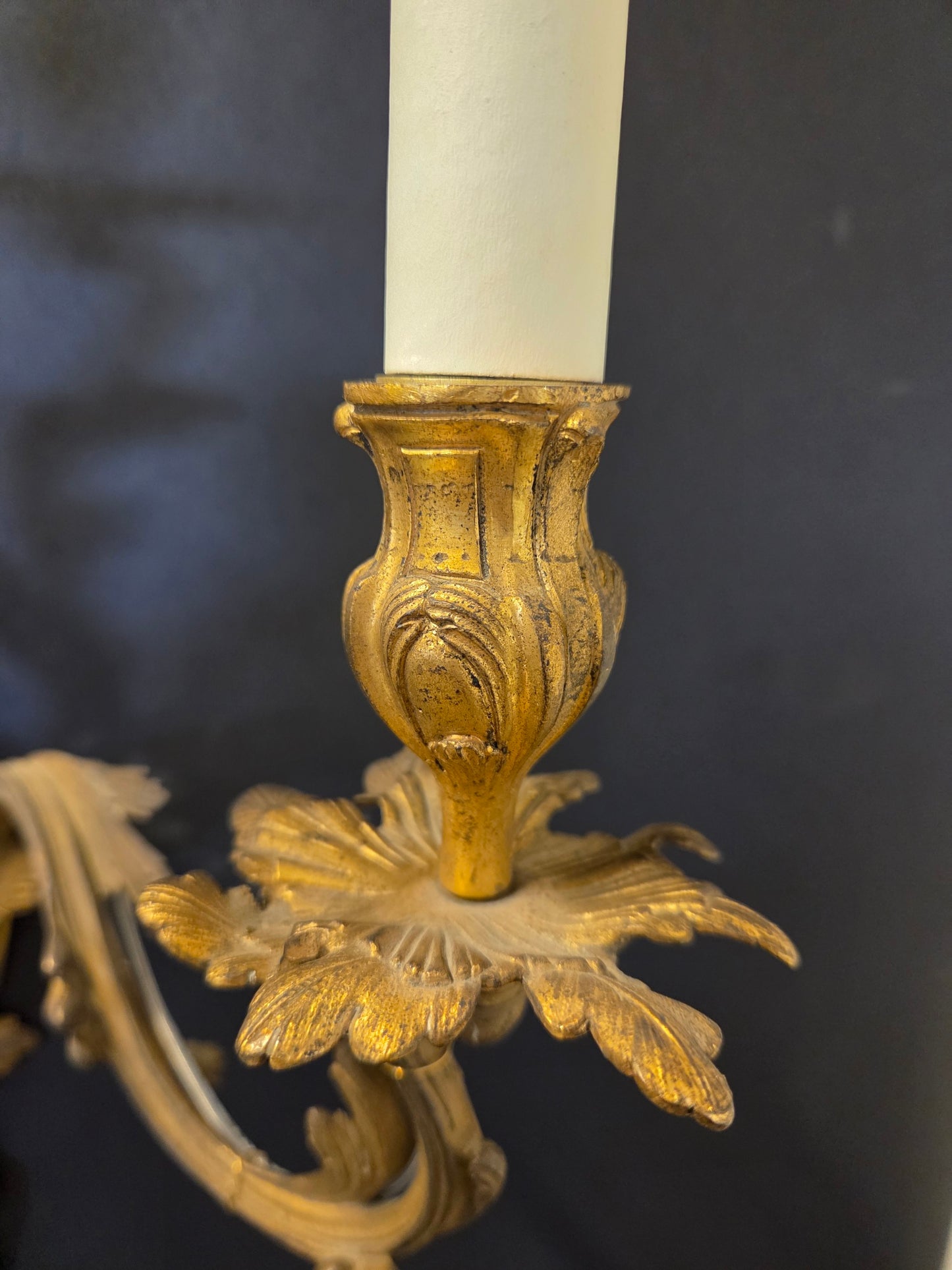 Pair Of 3-Arm Rococo Wall Lights, CA. 1930