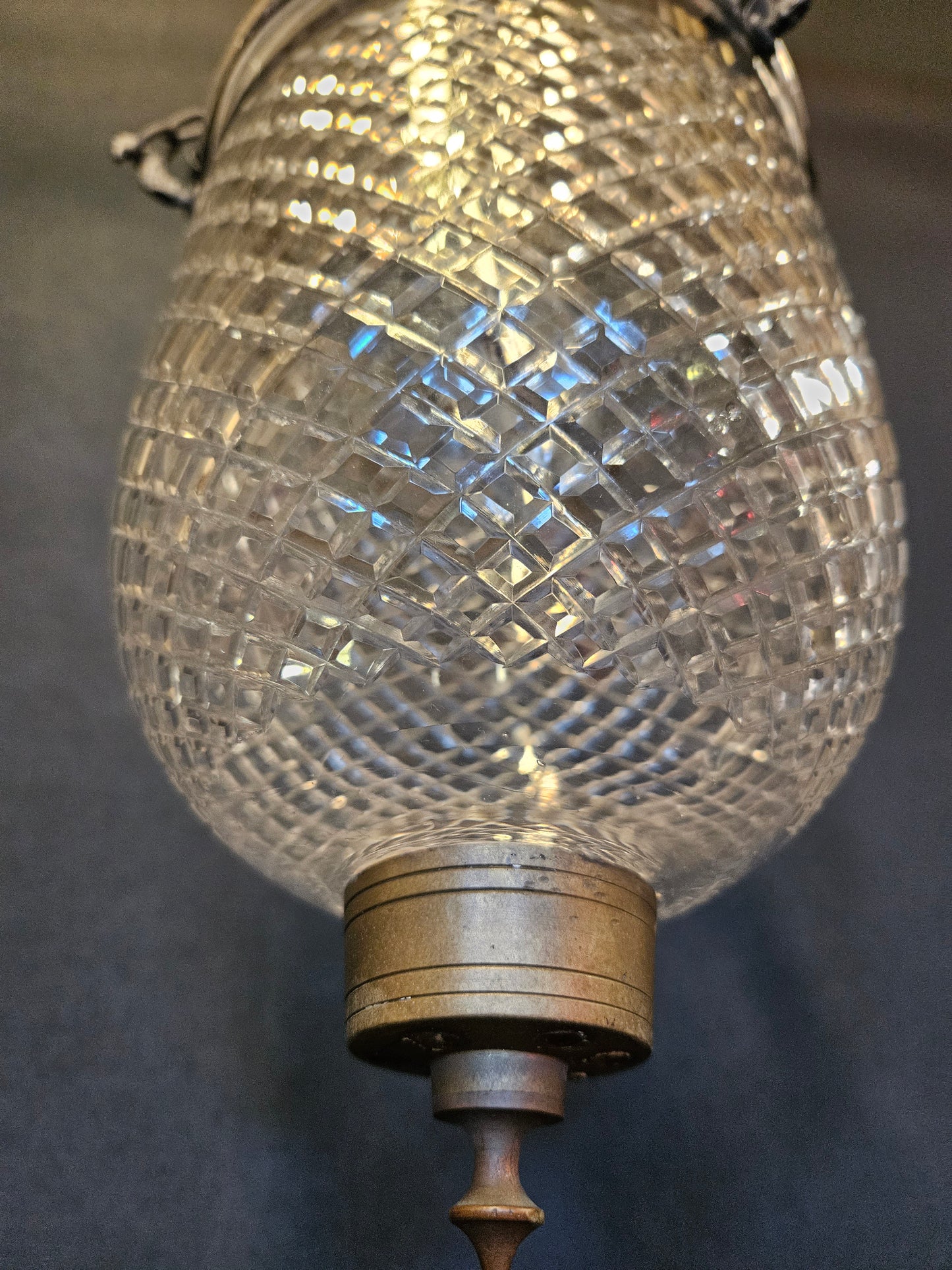 Small Cut-Glass Bell Lantern, CA. 1880