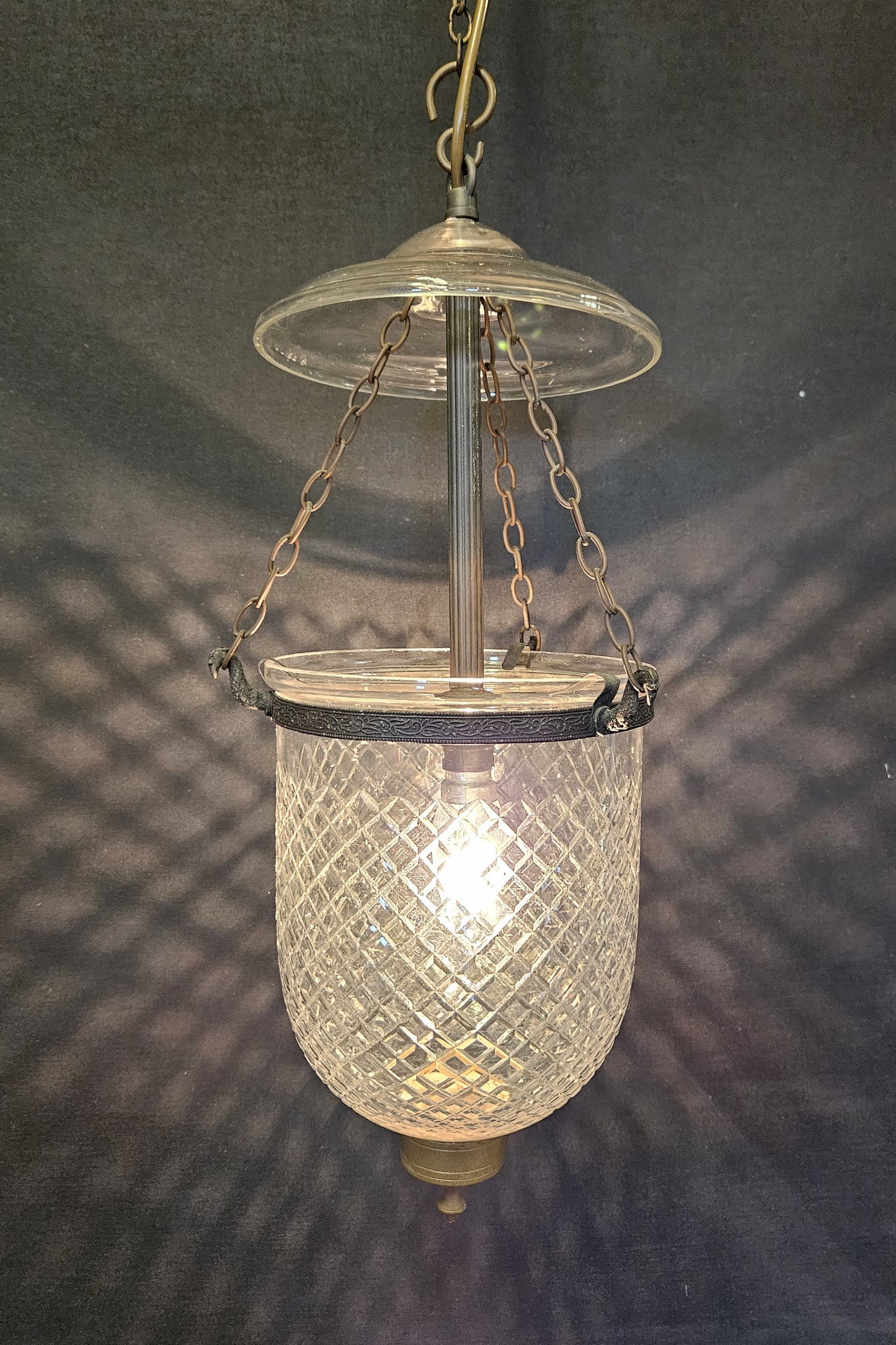 Small Cut-Glass Bell Lantern, CA. 1880
